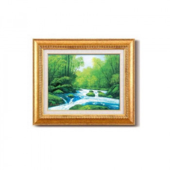 工藤昭重油絵額F6金　1146240・奥入瀬川