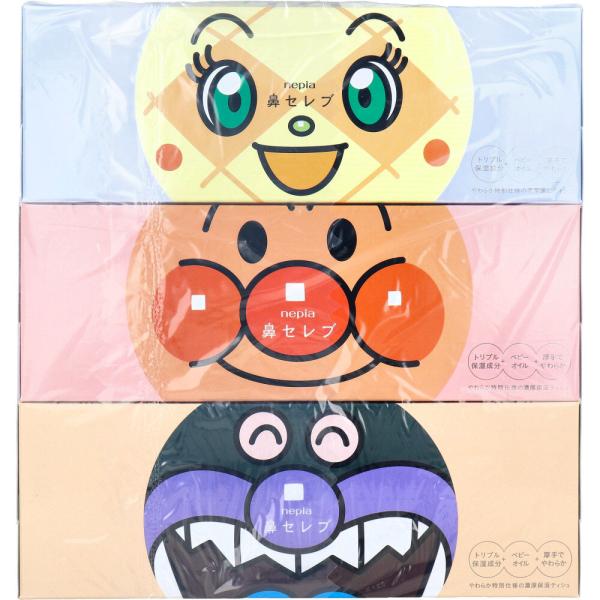 ネピア アンパンマン鼻セレブティシュ 360枚(180組)×3個