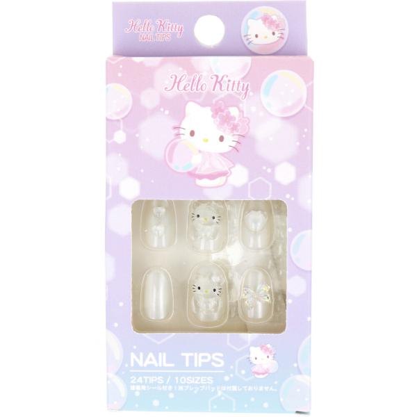 ハローキティ ネイルチップ クリア 24枚入