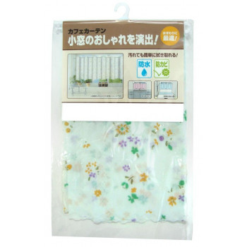 新・防水防カビ　カフェカーテン　CFC-01　パープル(0.15mm厚)　45cm丈×150cm