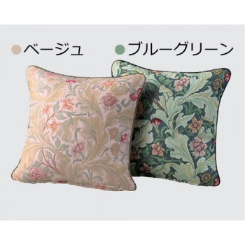 川島織物セルコン　モリスデザインスタジオ　レスターアカンサス　背当クッションカバー　45×45cm　LL1714　ベージュ