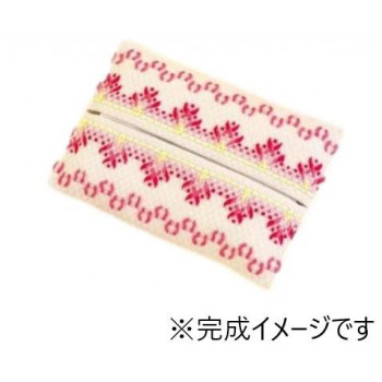 オリムパス スウェーデンししゅうキット　ティッシュケース(赤) SW-11