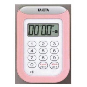 タニタ　丸洗いタイマー100分計　TD378PK(ピンク)
