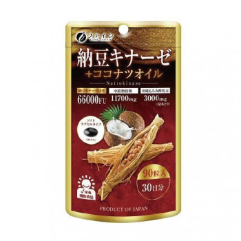 ファイン 納豆キナーゼ+ココナツオイル　40.5g(450mg×90粒)