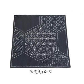オリムパス 刺し子キット　マルチクロス　亀甲柄あそび SK-313
