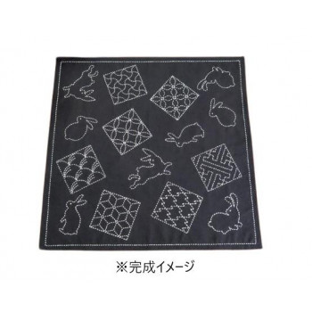 オリムパス 刺し子キット　マルチクロス　うさぎと伝統柄 SK-314