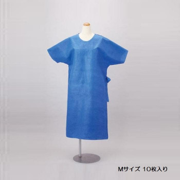 ハクゾウ　ハクゾウマルチ患者衣　M　10枚入　3108101