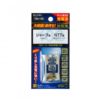 ELPA(エルパ)　大容量長持ち充電池　TSA-102　1832500