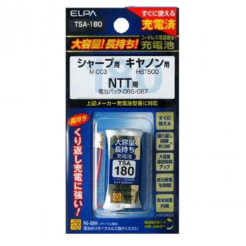 ELPA(エルパ)　大容量長持ち充電池　TSA-180　1833300