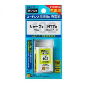 ELPA(エルパ)　電話機用充電池　TSC-102　1835100