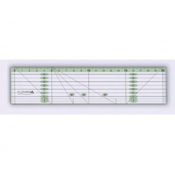 クロバー パッチワーク定規(カラーライン20cm) 57-925