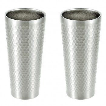颯 ステンレス二重タンブラー420ml 2pcs SOH-400