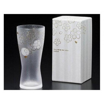 ザ・プレミアムニッポンテイスト　プレミアム桜　泡づくりグラスM　310ml　6467