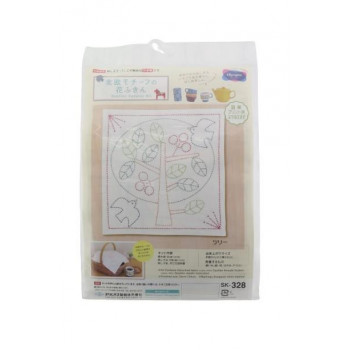 オリムパス　刺し子キット　北欧モチーフの花ふきん　ツリー　SK-328