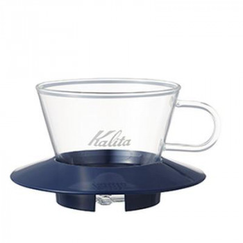 Kalita(カリタ)　ガラスドリッパー　WDG-155　05065・SB(ブルー)