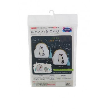 オリムパス キャットコレクション フランス刺しゅうキット がまぐちポーチ　おねだりニャンコ・9067