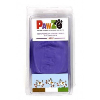 正規輸入品　アメリカ　Pawz Dog Boots社製　ポウズ　ラバードッグブーツ　パープル　L　PZL