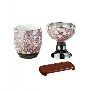 有田焼　茶湯器・仏器セット(膳付き)　桜ろまん