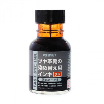 コロンブス 早染めインキ (革靴用 早染めインキ) 70ml　チャ