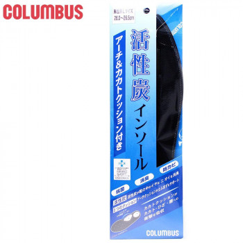 コロンブス クッション活性炭インソール 1足分(2枚入り) 男性用　L(26.0～26.5cm)