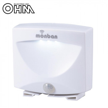 オーム電機 OHM monban 乾電池式 LEDセンサーフットライト LS-BH02E4-W