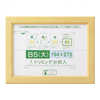 賞状額 カノエ B5(大) ナチュラル 33J635D1600