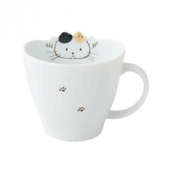 42193 波佐見焼 with Family with Kids ねこ ミニマグ 175ml