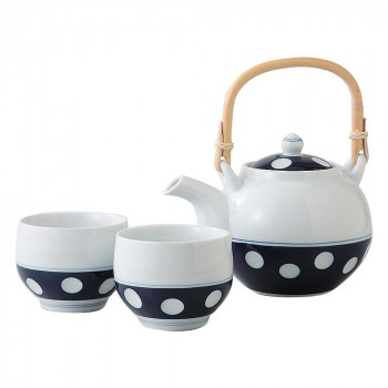 10951 有田焼 水玉 茶の間 茶器セット