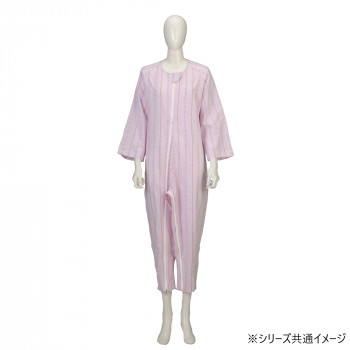 竹虎　ソフトケアねまき両開きファスナー薄手　ピンク　105883・M