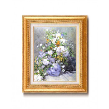 ルノワール名画額F6金　1741940・花瓶の花