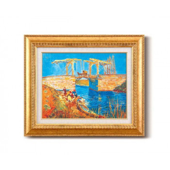 ゴッホ名画額F6金　「アルルのはね橋」　1705140