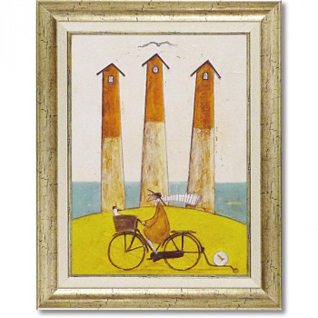 ユーパワー Sam Toft サム トフト アートフレーム 「海辺のサイクリング」 ST-08009