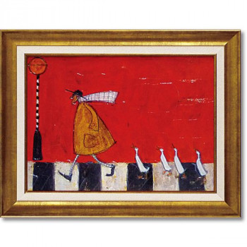 ユーパワー Sam Toft サム トフト アートフレーム 「アヒルと横断」 ST-08011