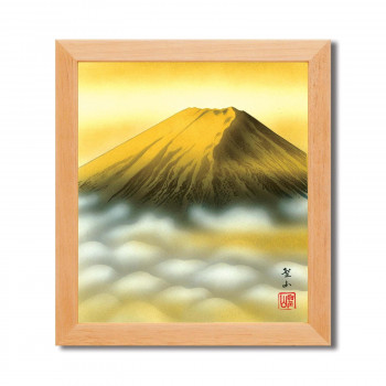 葛谷聖山(梅月)色紙額　小　1249040・金富士