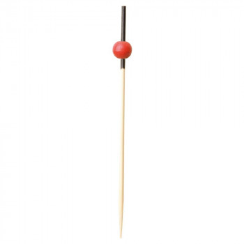 萬洋 珠かんざし串(赤)7.5cm100本入 18-434B