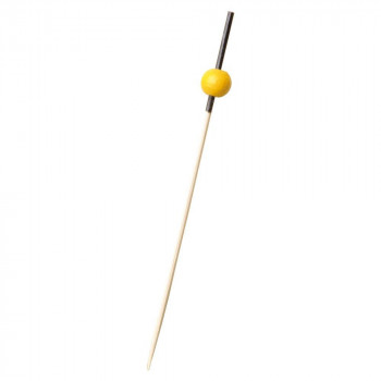 萬洋 珠かんざし串(黄)9cm100本入 18-435C