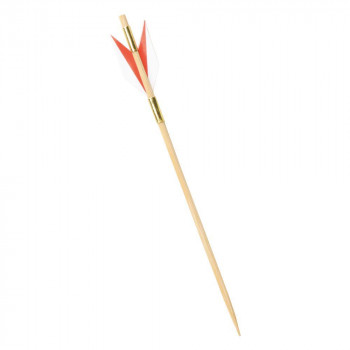 萬洋 矢羽根串(赤)12cm100本入 18-371A