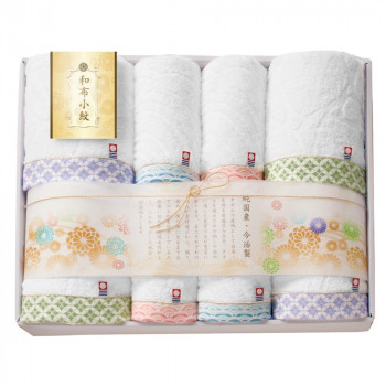 和布小紋 バスタオル4P・フェイスタオル4P WFK-1010
