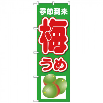 Nのぼり 26572 梅うめ 季節到来 下イラスト
