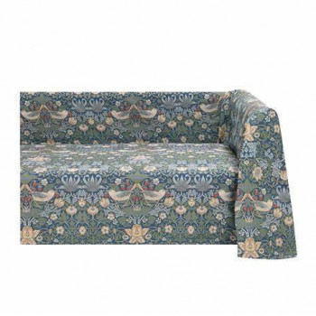 川島織物セルコン Morris Design Studio いちご泥棒 マルチカバー 200×200cm HV1710　BG・ブルーグリーン