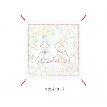 オリムパス 刺し子キット 花ふきん お雛まつり SK-360