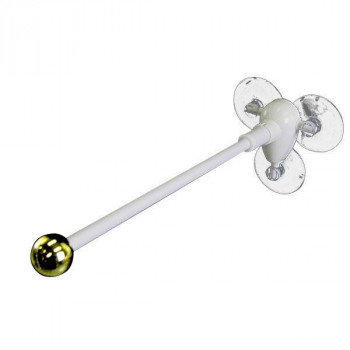 E器具 874 フラッグ用ポール 3個吸盤式 丸パイプ式 26cm 金