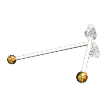 E器具 878 フラッグ用ポール ダブルフラッグ 丸パイプ式 26cm 金