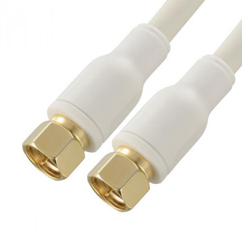 OHM TV接続ケーブル 4C 4K8K対応 F-F型 5m ANT-C5S4FF-W