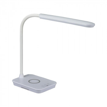 OHM LEDデスクライト ワイヤレス充電機能付 ホワイト ODS-LDQ338K-W
