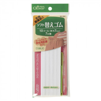 ソフト替えゴム 抗菌防臭加工 10コール(ひも通しつき) 26-055