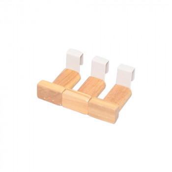 すのこに掛けられる家具 木製フック3個セット N(ナチュラル) KF-103