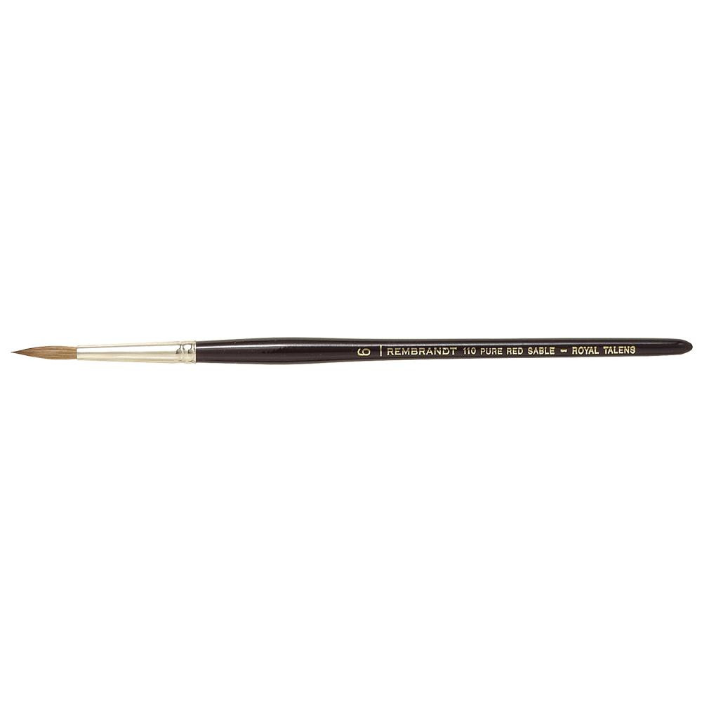 REMBRANDT　レンブラント水彩画筆 ピュアレッドセーブル/ラウンドエキストラポイント 110　T909-110-06(6号)　494587