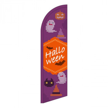 セイルバナー 小 Halloween クロスステッチ 紫 40121