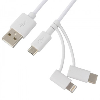 OHM 3in1USBケーブル SMT-L1MCL